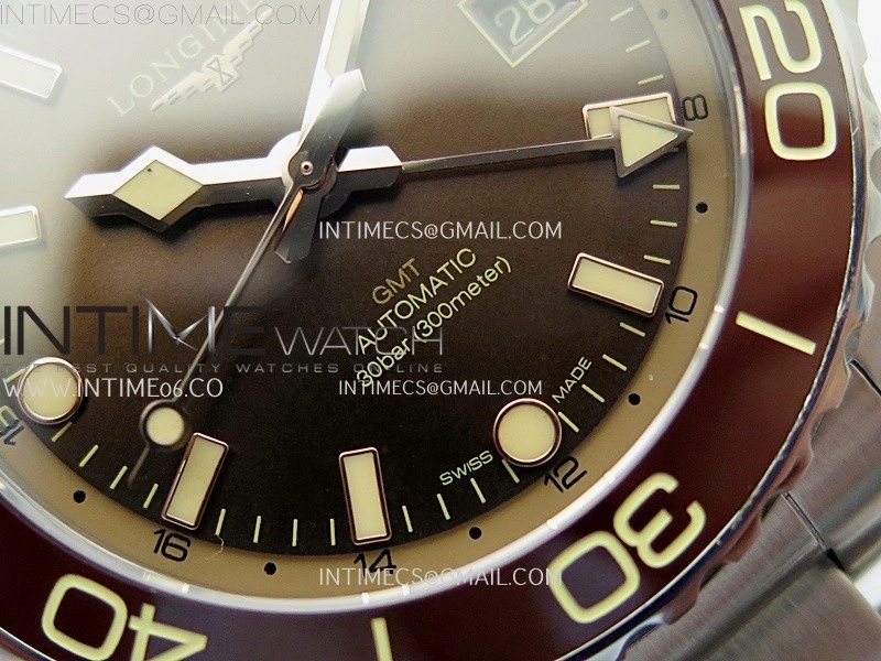 Hydroconquest L3.790.4 43mm SS Brown Ceramic Bezel ETC 1:1 Best Edition Brown Dial on SS Bracelet A2836